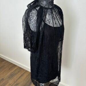 BCBG lace dress with slip, size S